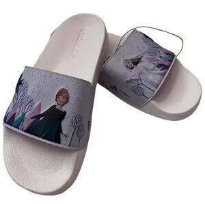 Adidas Girls Adilette Shower Frozen Slide Sandal Purple Size 4 New With Tags